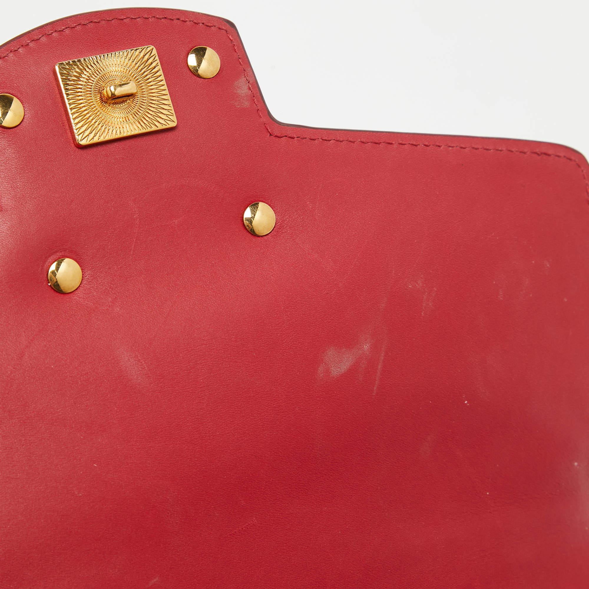 Dolce & Gabbana Red Leather DG Amore Top Handle Bag 10