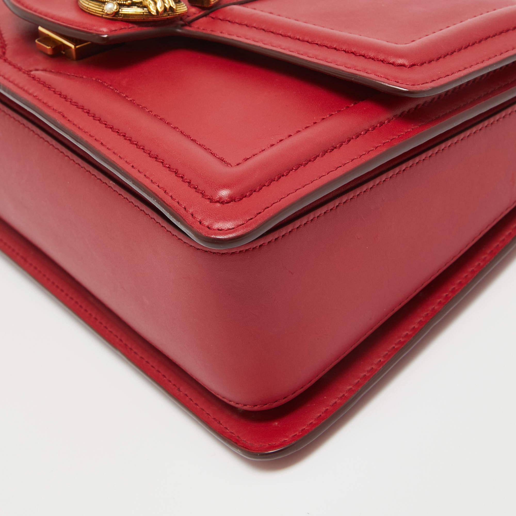 Dolce & Gabbana Red Leather DG Amore Top Handle Bag 12