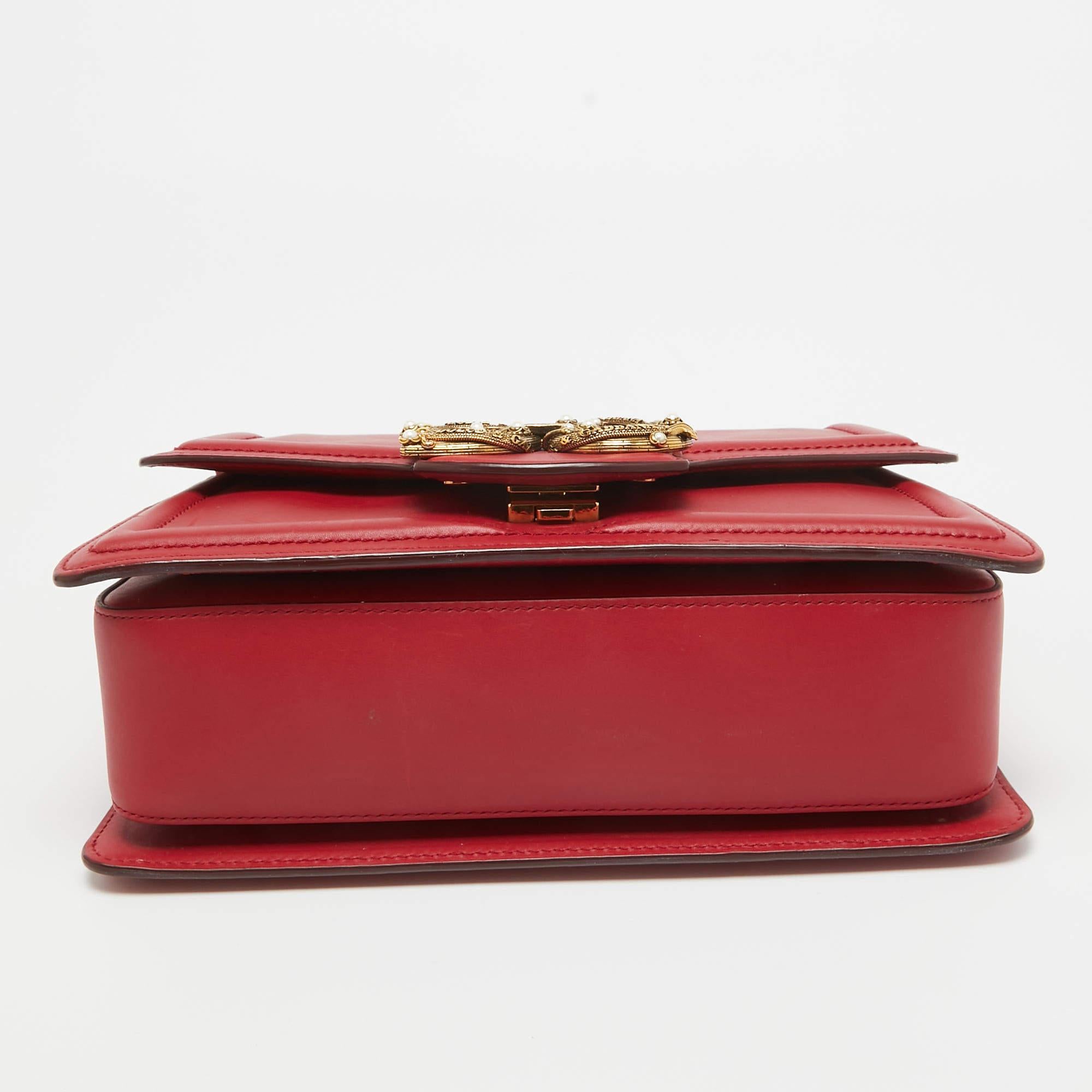 Dolce & Gabbana Red Leather DG Amore Top Handle Bag 13