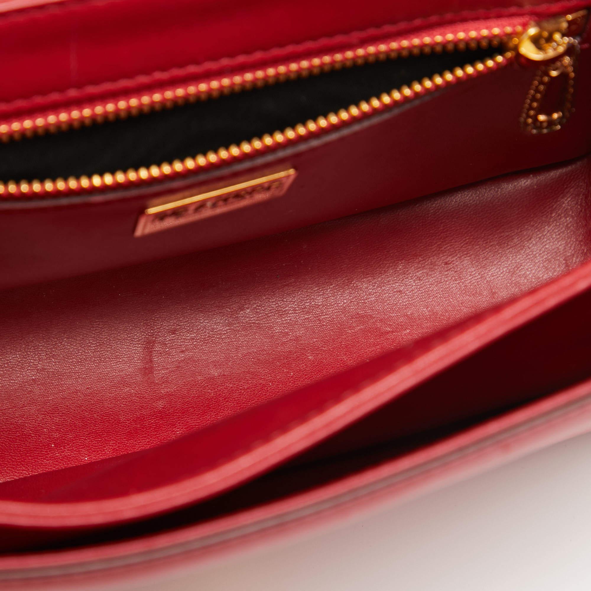 Dolce & Gabbana Red Leather DG Amore Top Handle Bag 1