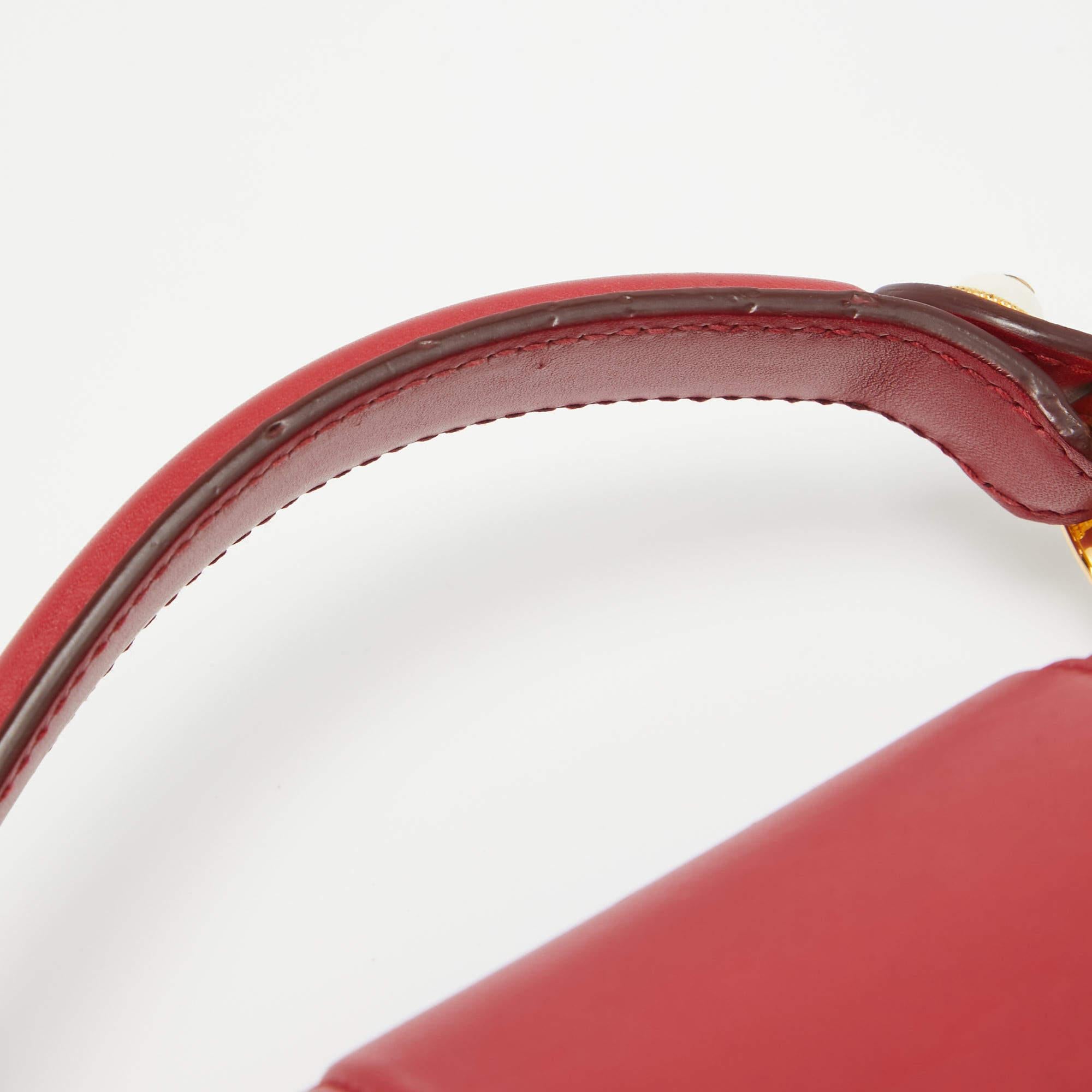 Dolce & Gabbana Red Leather DG Amore Top Handle Bag 2