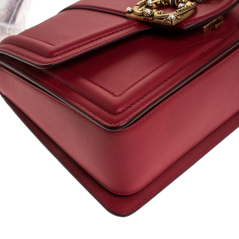  Dolce & Gabbana - Sac à poignée DG Amore en cuir rouge Pour femmes 