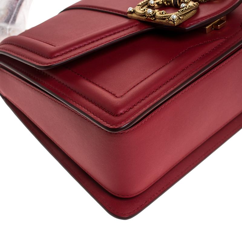 Dolce & Gabbana Red Leather DG Amore Top Handle Bag 1