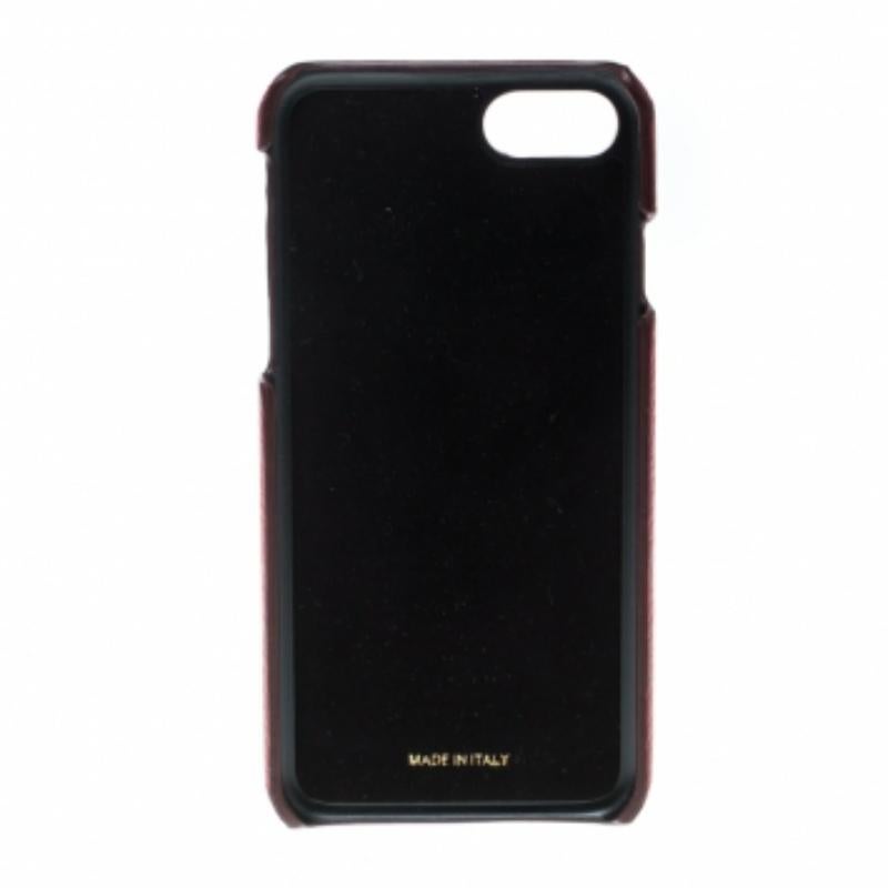 Funda para Iphone 6 Dolce & Gabbana de piel roja adornada con el parche #dgfamily Marrón en venta