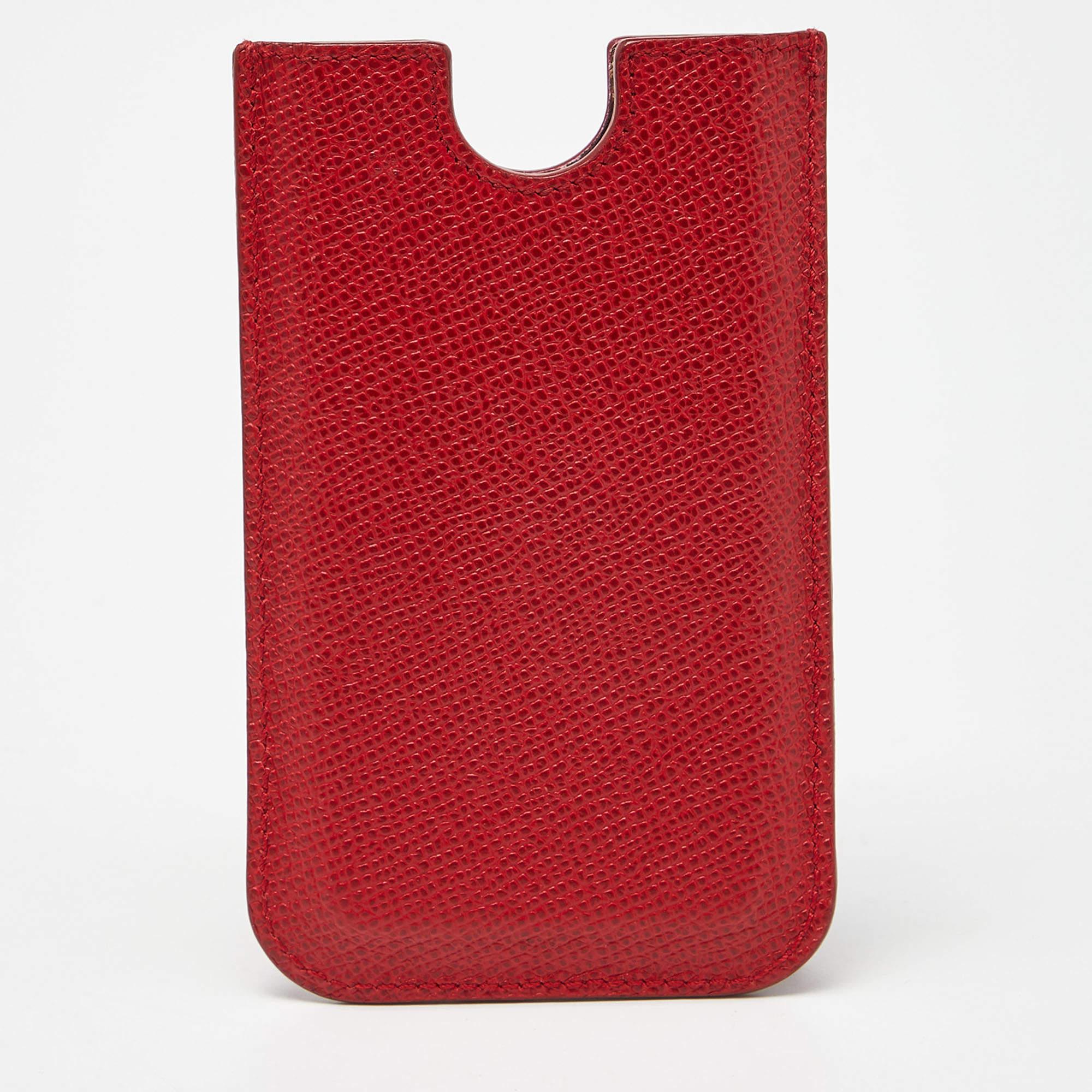 Women's Dolce & Gabbana Red Leather iPhone 4G Case For Sale