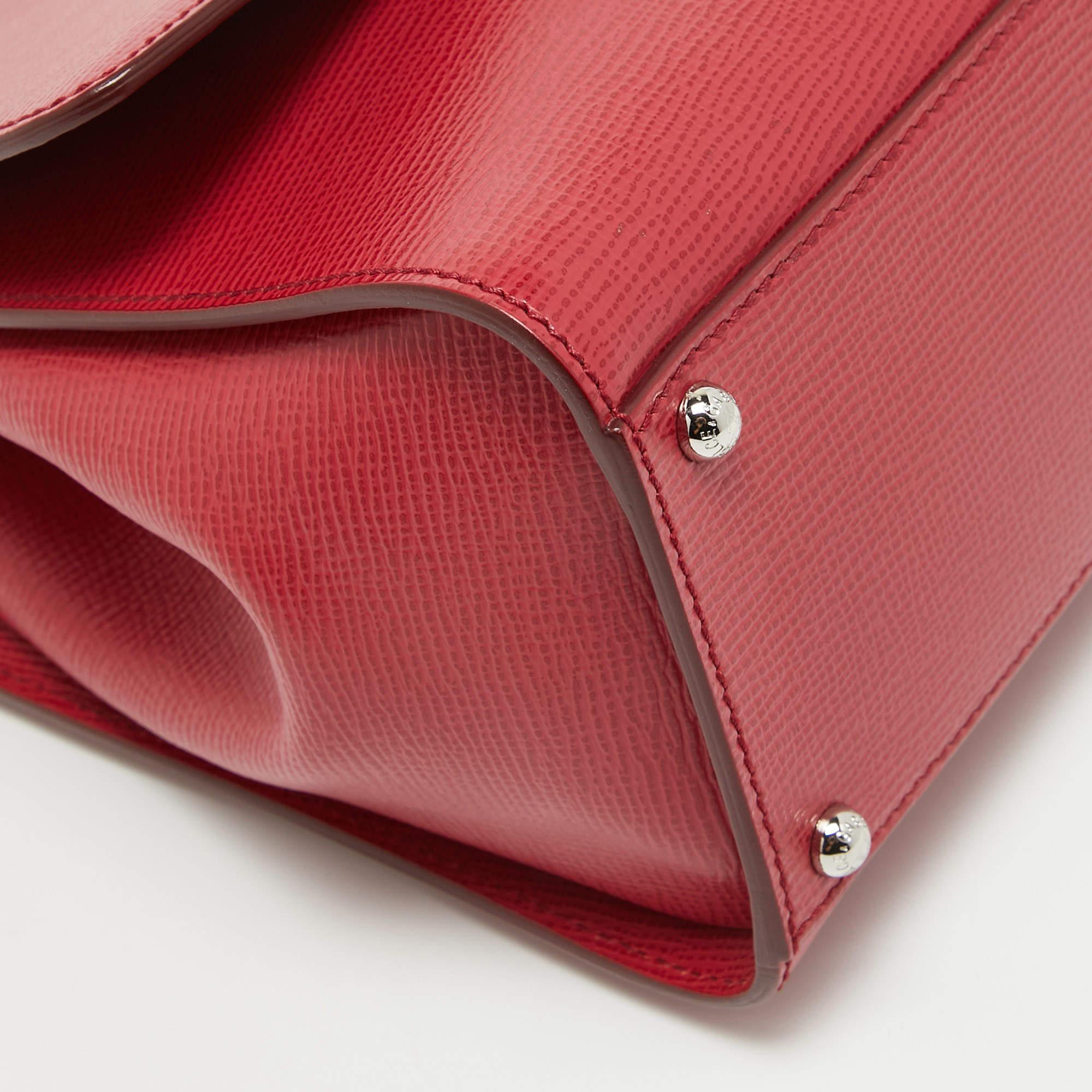 Dolce & Gabbana Rotes Leder Medium Miss Monica Top Handle Bag aus Leder 3