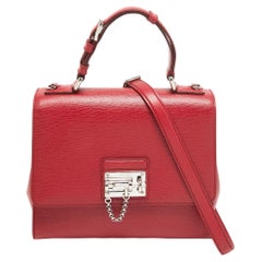 Vintage Dolce & Gabbana Red Leather Medium Miss Monica Top Handle Bag
