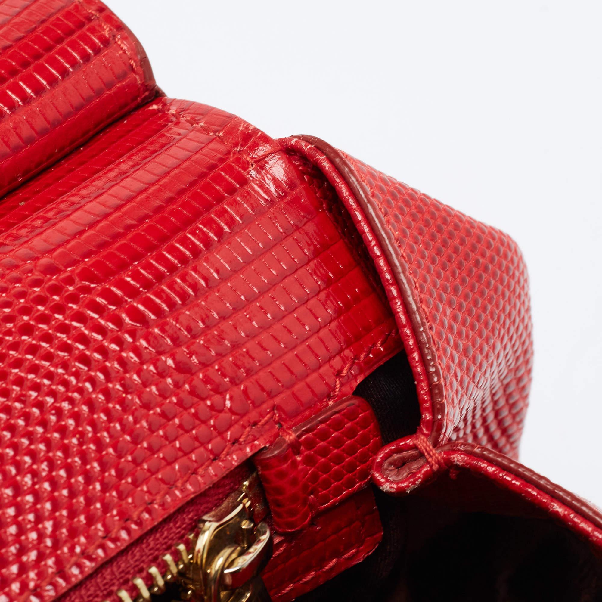 Dolce & Gabbana Red Leather Medium Miss Sicily Handle Bag 13