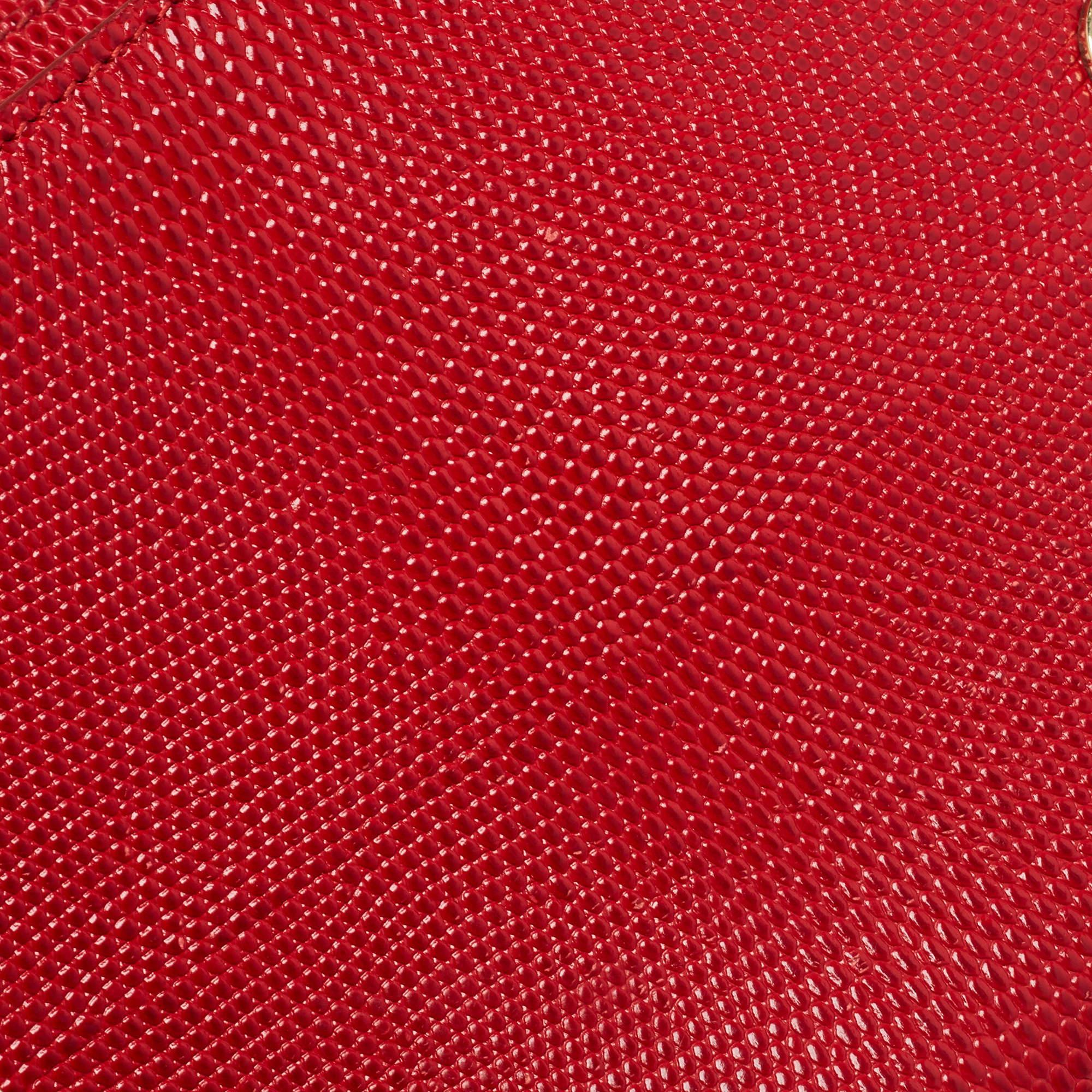 Dolce & Gabbana Red Leather Medium Miss Sicily Handle Bag 2