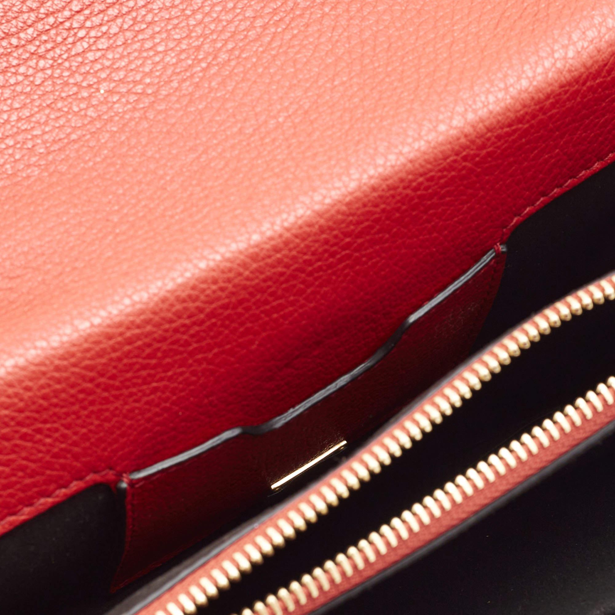 Dolce & Gabbana Red Leather Small Rosalia Shoulder Bag 1
