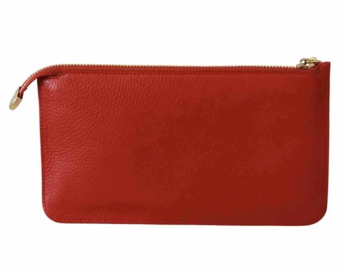 Red Dolce & Gabbana red leather Wrist Pouch Toiletry Organizer Wallet clutch bag For Sale