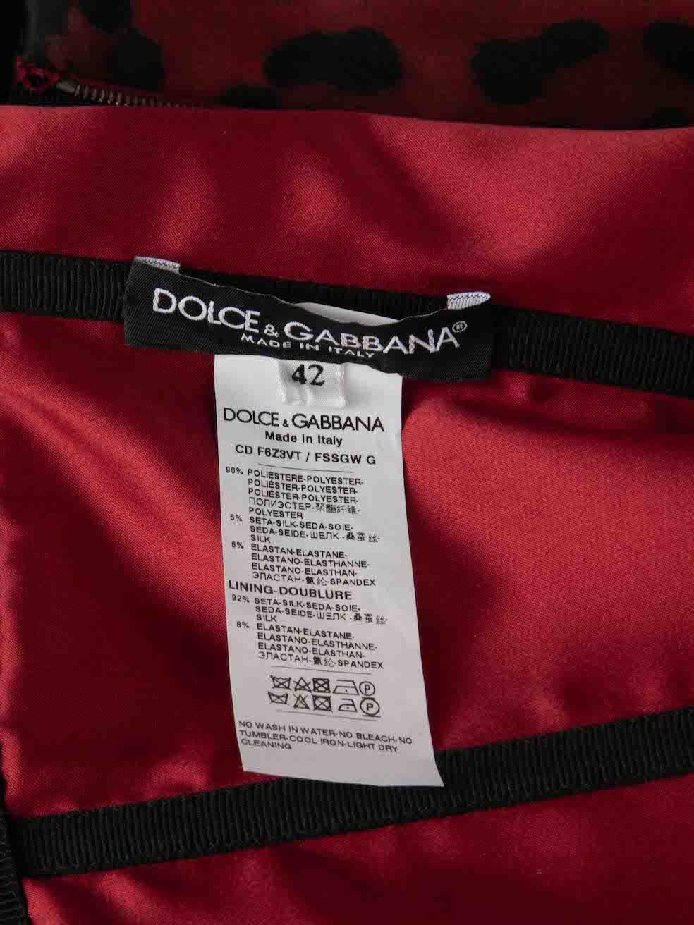 Dolce & Gabbana Red Leopard Print Mini Dress Size M 1
