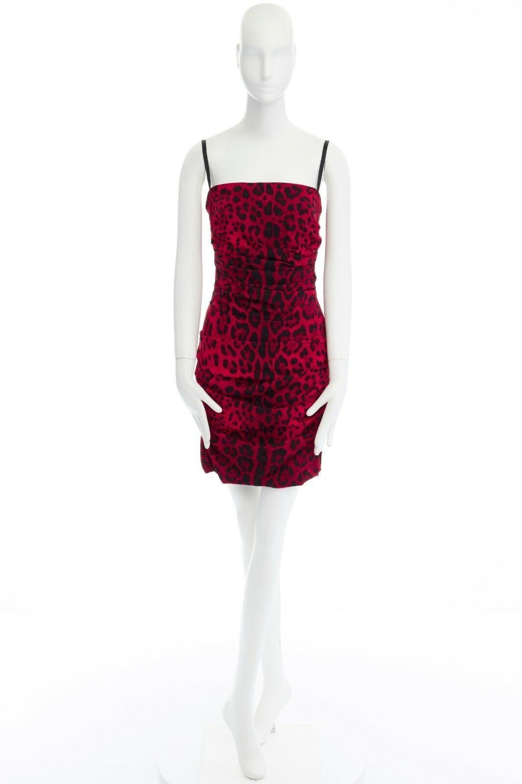 dolce gabbana red leopard dress