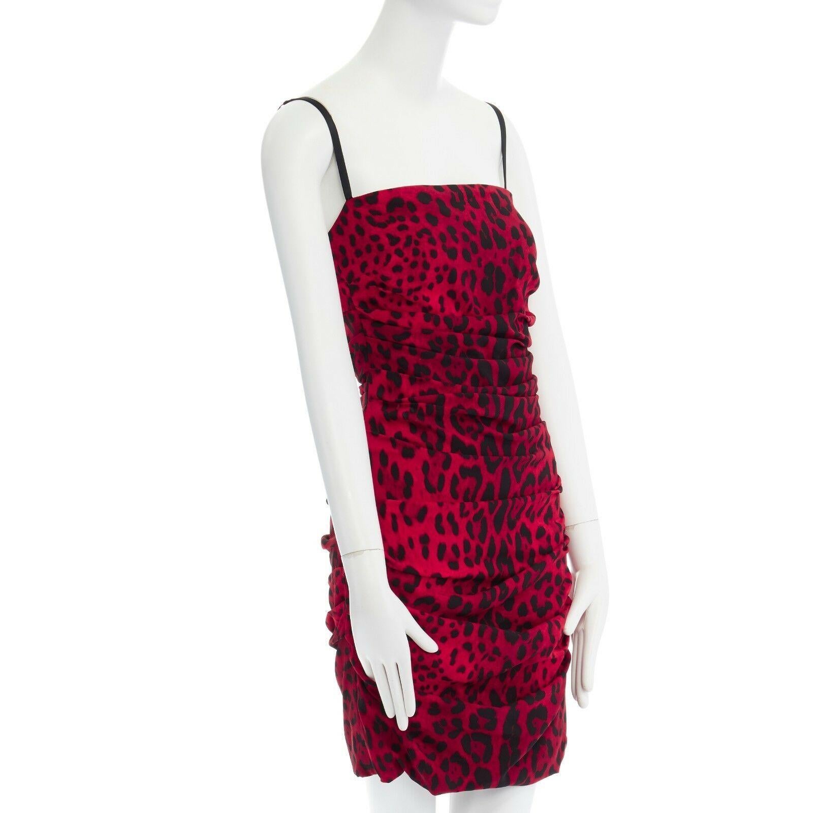 dolce and gabbana red leopard dress