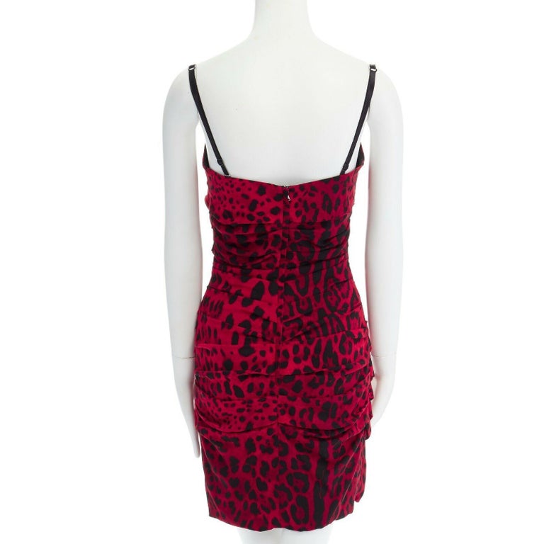 DOLCE GABBANA red leopard print silk ruched draped party dress IT40 S at  1stDibs | dolce gabbana red leopard dress, dolce and gabbana red leopard  dress, cheetah print and red outfit
