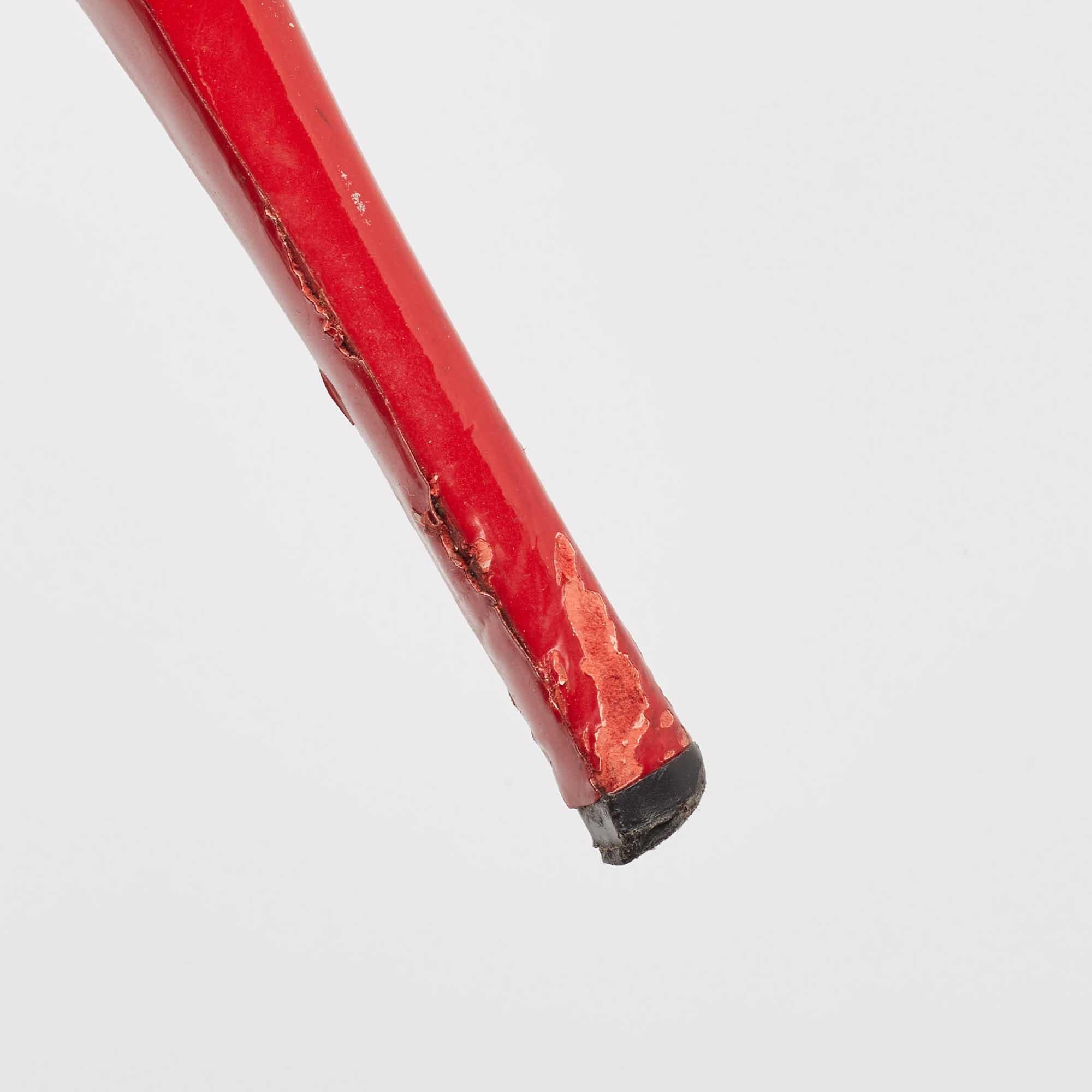 Escarpins à bout ouvert en cuir verni rouge Dolce & Gabbana, taille 40 en vente 3