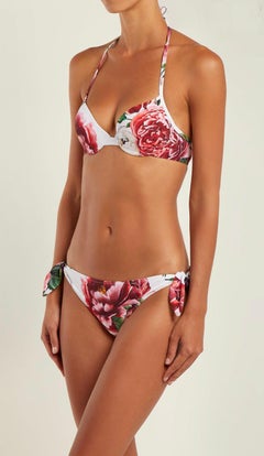 DOLCE & GABBANA SICILY CLASSIC BALCONETTE PEONIES SWIMWEAR SWIMSUIT BEACHWEAR M DOLCE & GABBANA SICILY CLASSIC BALCONETTE PEONIES SWIMWEAR SWIMSUIT BEACHWEAR M