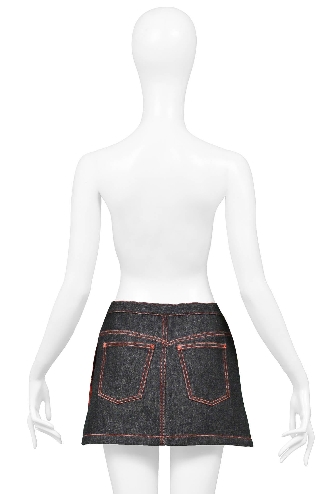Dolce & Gabbana Red Plaid & Patchwork Skirt 1999 In Excellent Condition For Sale In Los Angeles, CA