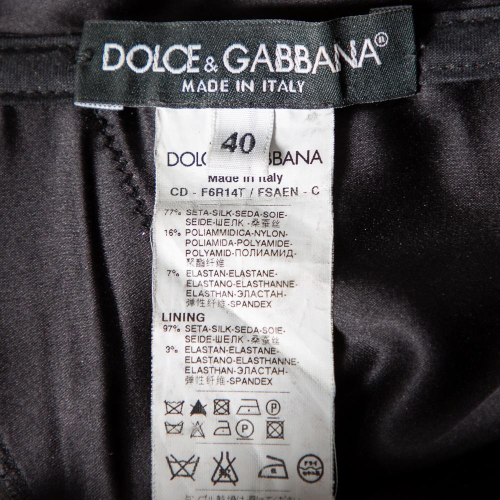 Dolce & Gabbana Rot gepunktet Gedruckte Seide Bustier Mini Kleid S Damen