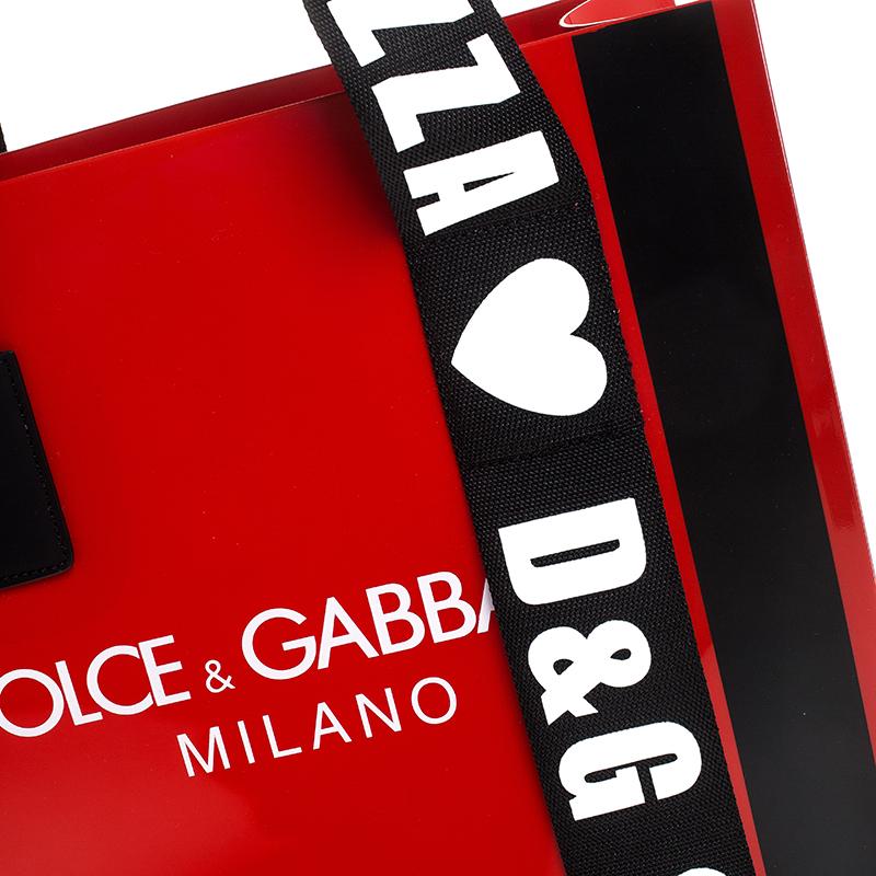Dolce & Gabbana Red PVC Street Shopper Tote 5
