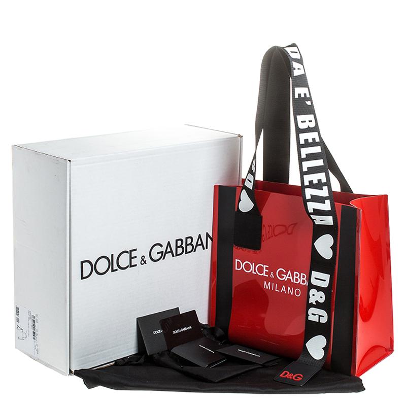 Dolce & Gabbana Red PVC Street Shopper Tote 6
