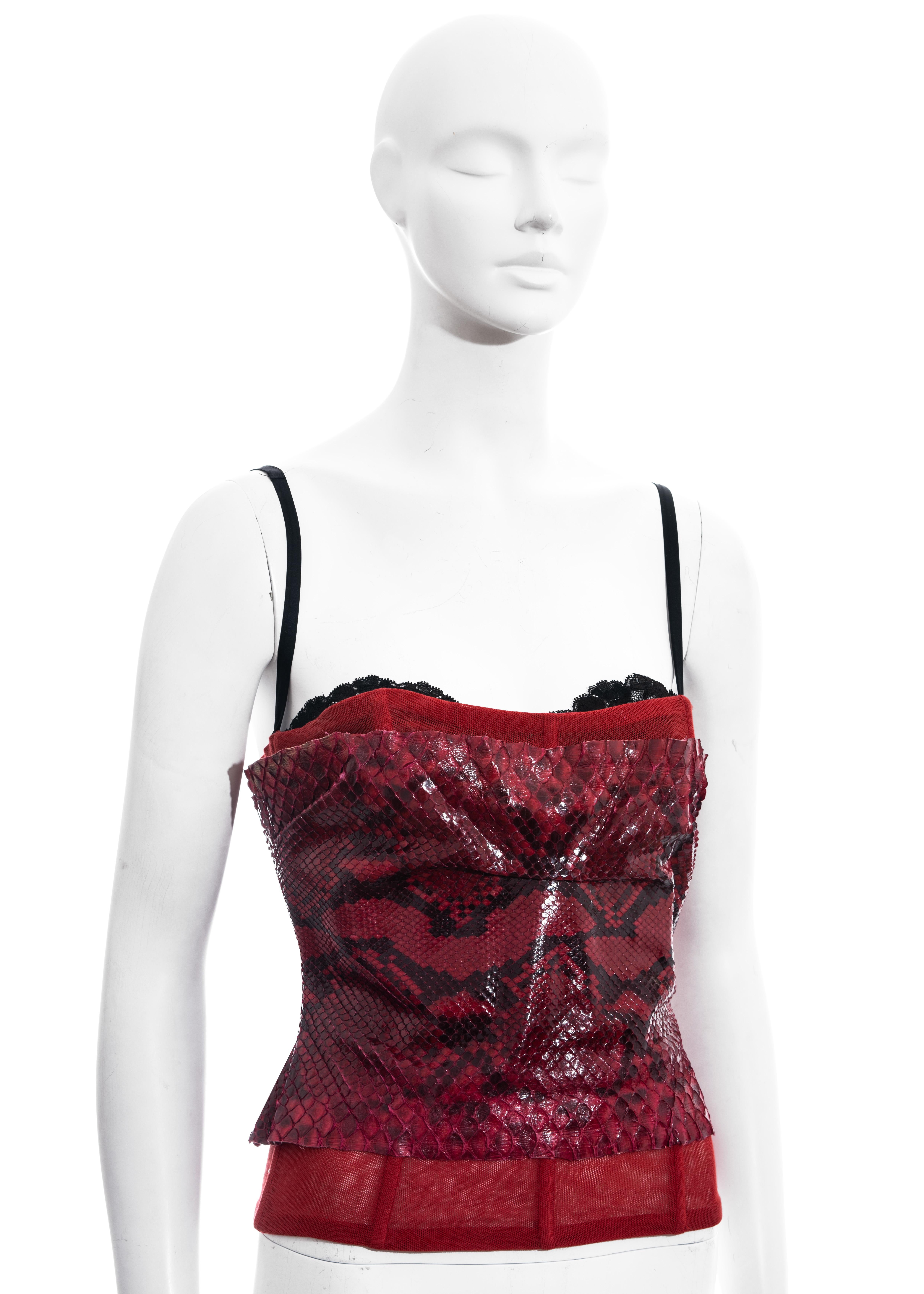 dolce and gabbana red corset