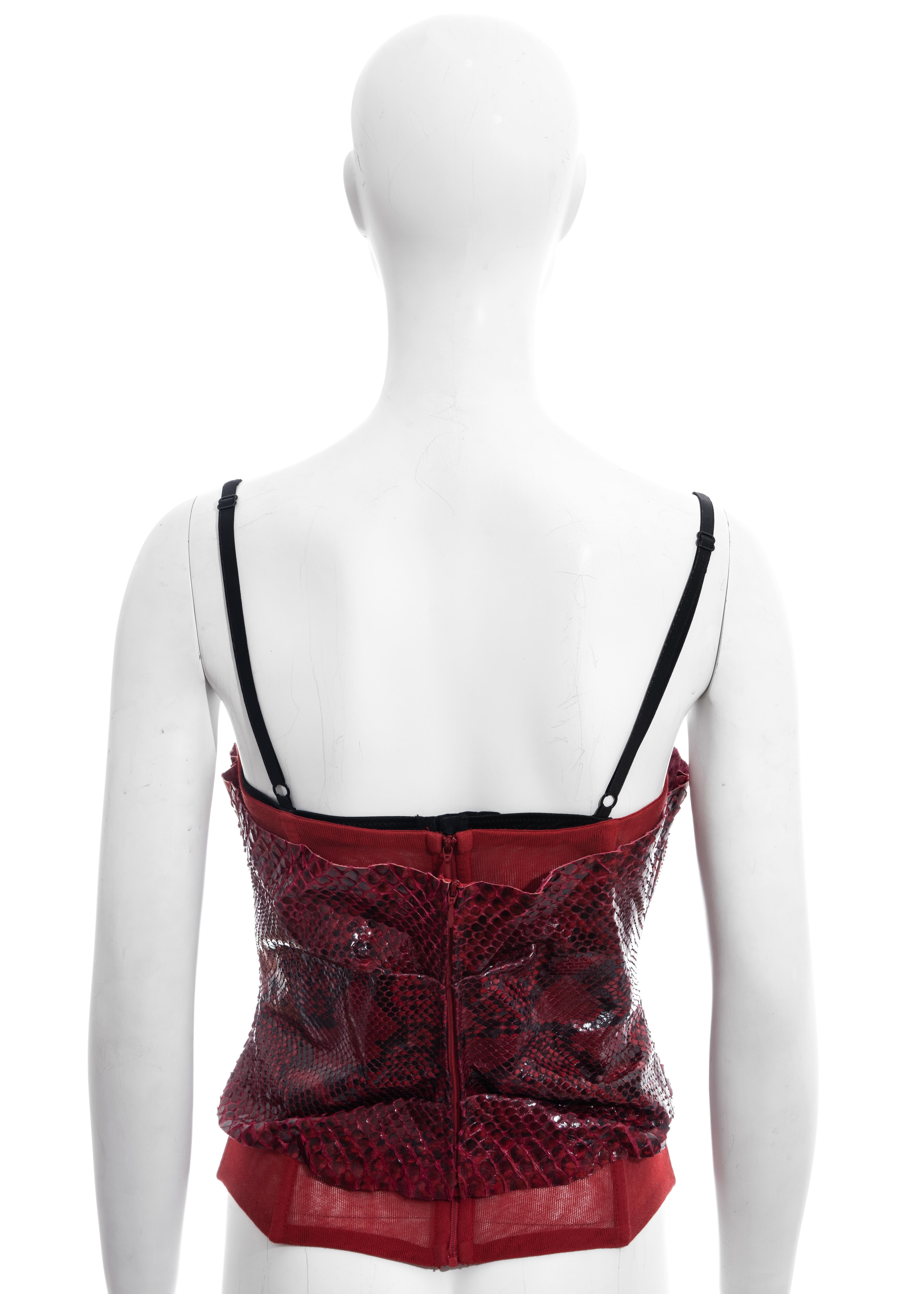 Dolce & Gabbana red python corset, ss 2005 1