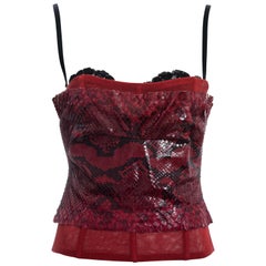 Dolce & Gabbana red python corset, ss 2005