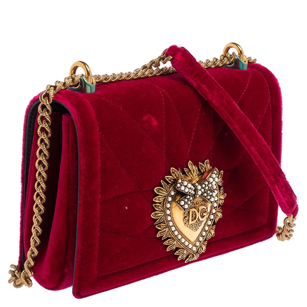 dolce and gabbana devotion bag red