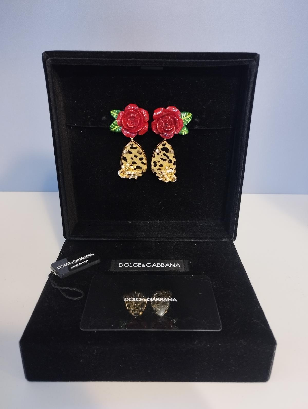 Dolce & Gabbana Red Roses Pendants For Sale 2