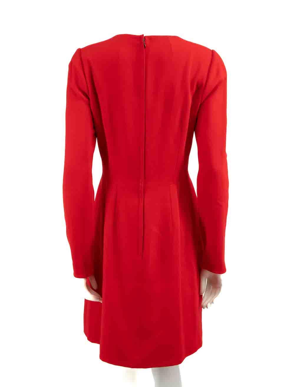 Dolce & Gabbana Red Round Neckline Mini Dress Size XL In New Condition For Sale In London, GB