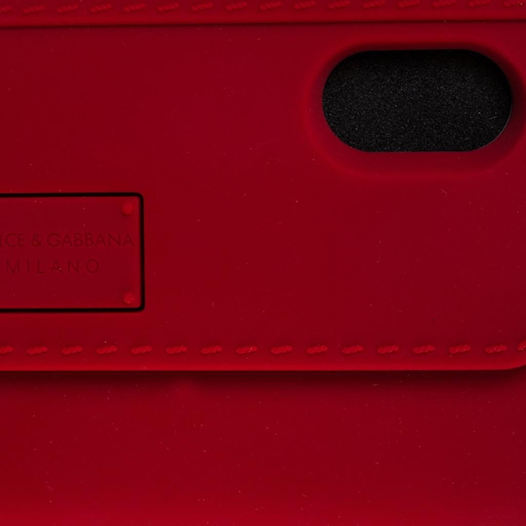 Dolce & Gabbana Red Rubber Sicily iPhone X - XS Chain Case 2