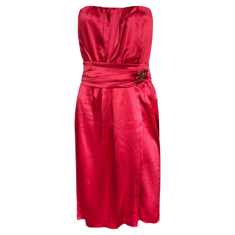 Robe Très Moulante Asymétrique Rouge À Partie Drapée | Robes | PLT FR Robe Très Moulante Asymétrique Rouge À Partie Drapée | Robes | PLT FR