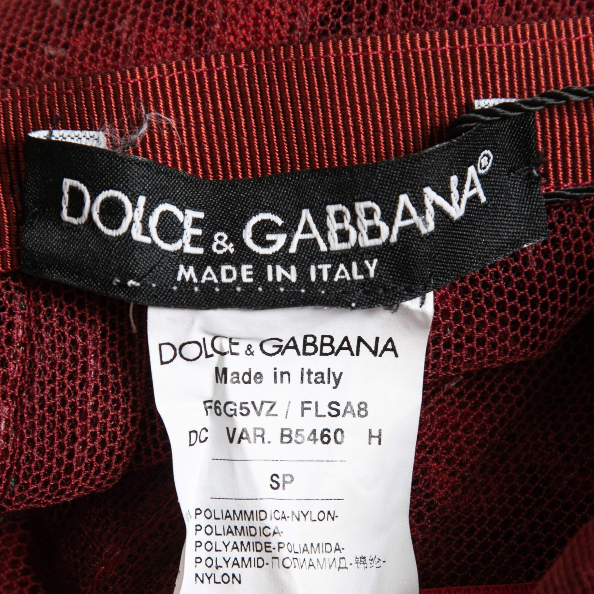 Dolce & Gabbana Red Sequined Halterneck Jumpsuit S 1