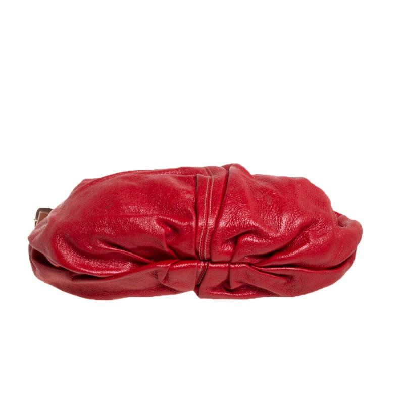 dolce gabbana red leather bag