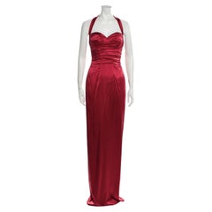 Dolce & Gabbana Robe en soie rouge inspirée de la collection Alta Moda automne 2020