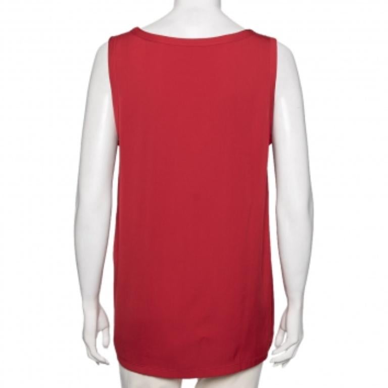 De las mujeres Top sin mangas de seda roja Dolce & Gabbana M en venta