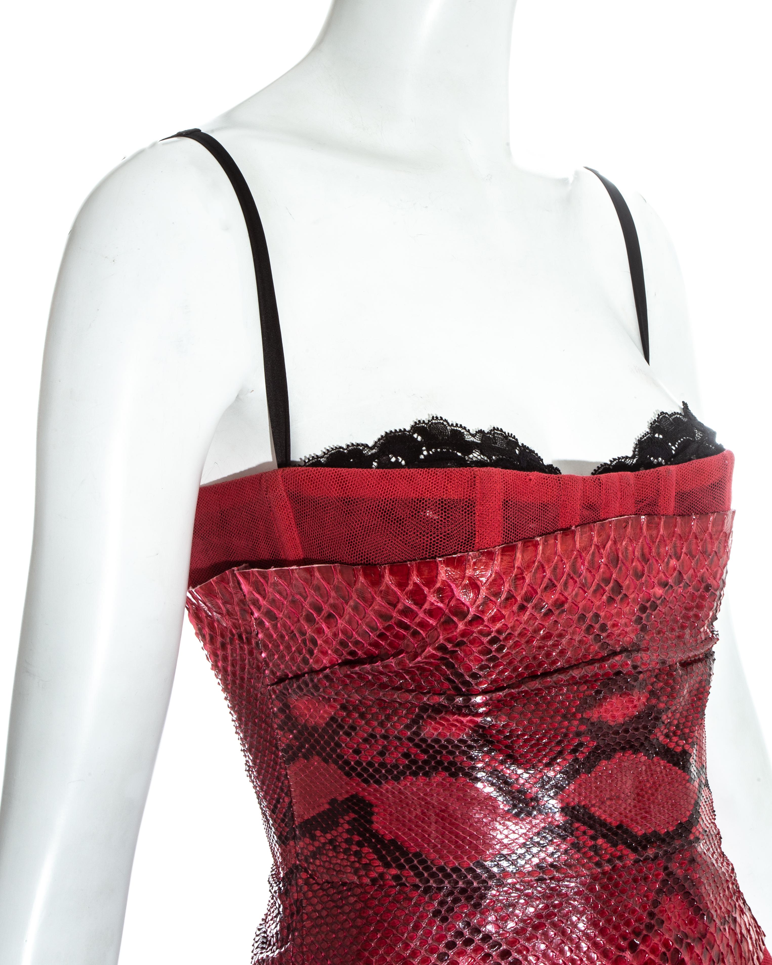 red snakeskin corset