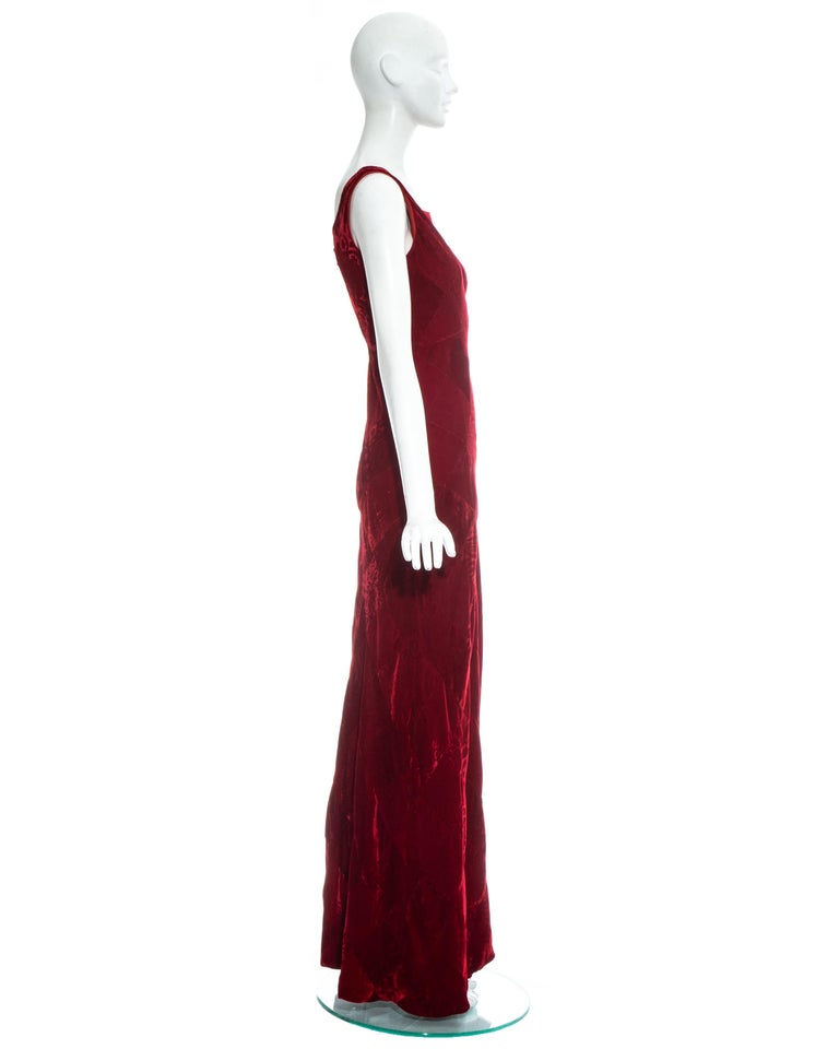 dolce and gabbana red velvet dress Satin draped calf-length dress in Red for Women