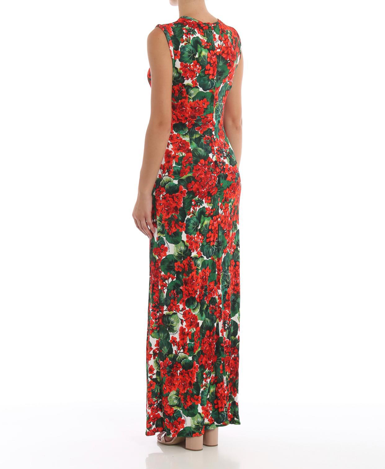 Dolce & Gabbana Red Geranium print jersey crewneck maxi dress featuring rear concealed zip and hook fastening.

Composition and details
100% Viscose
Color: Red
Gender: Women
Season: Fall Winter 2019

Size 42IT UK10, M. 

Brand new with original