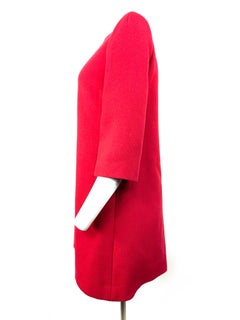 Dolce & Gabbana Red Wool Mini Dress Size 42