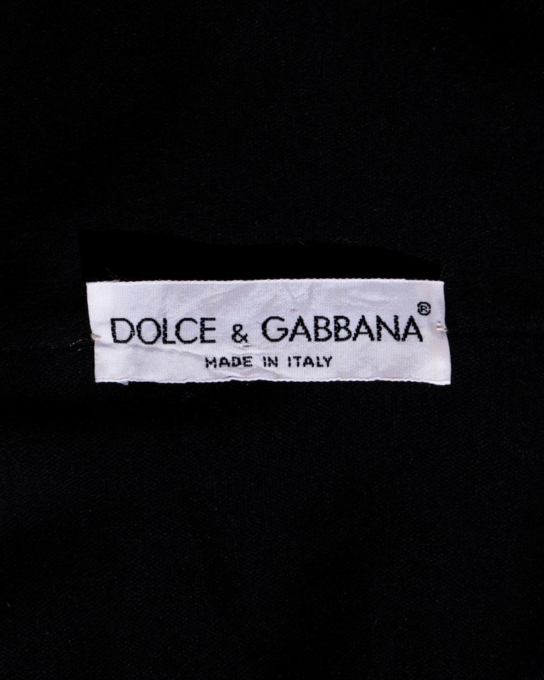 Dolce & Gabbana Renaissance printed silk dress with draped skirt, ss 1990 For Sale 4