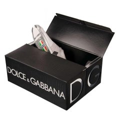 Dolce & Gabbana - Baskets en daim reptile blanches italiennes taille 42