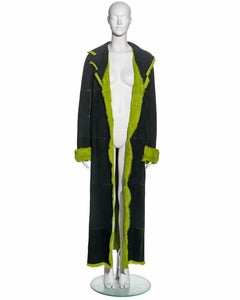 Dolce & Gabbana reversible green fur coat, fw 2000