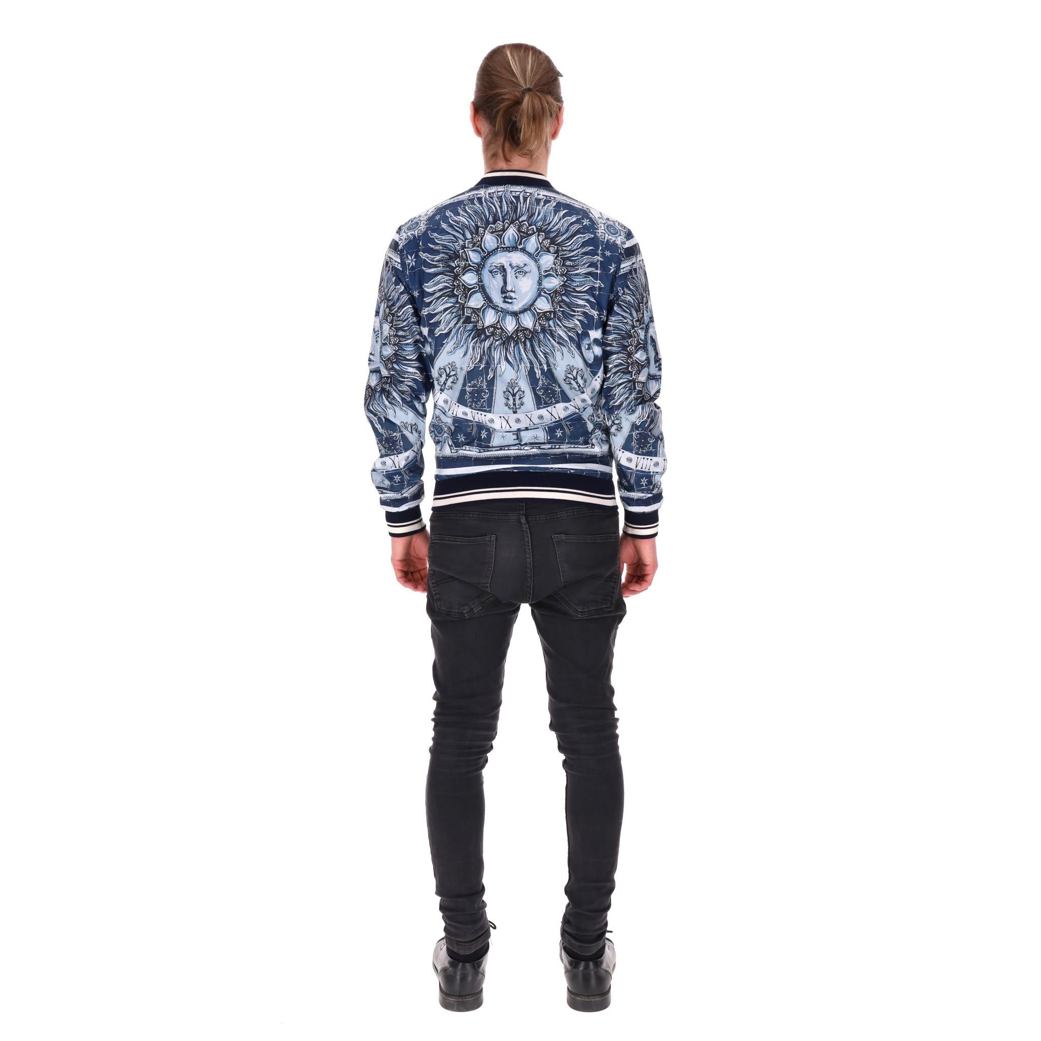 Dolce & Gabbana - Giacca bomber con stampa del sole romano e dello Zodiaco In condizioni buone in vendita a London, GB