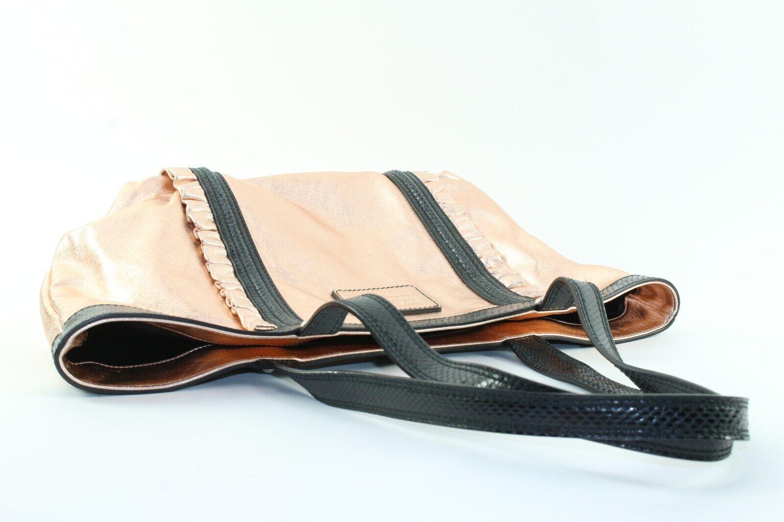 DOLCE & GABBANA Rose Gold Metallic Leather Shoulder Bag 4DG1226K For Sale 6