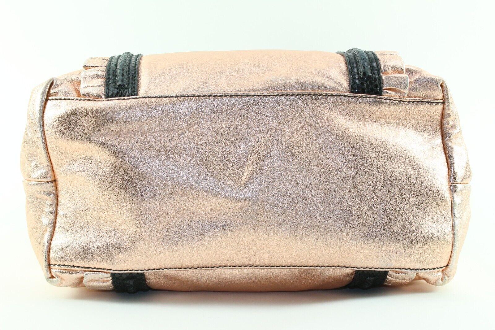 DOLCE & GABBANA Rose Gold Metallic Leather Shoulder Bag 4DG1226K For Sale 7