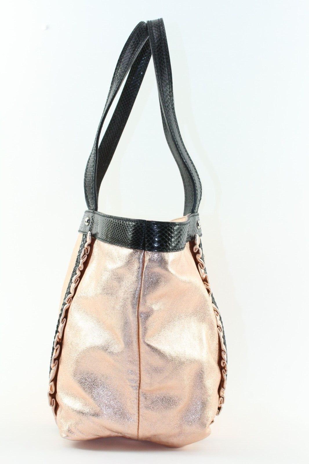 Women's DOLCE & GABBANA Rose Gold Metallic Leather Shoulder Bag 4DG1226K For Sale