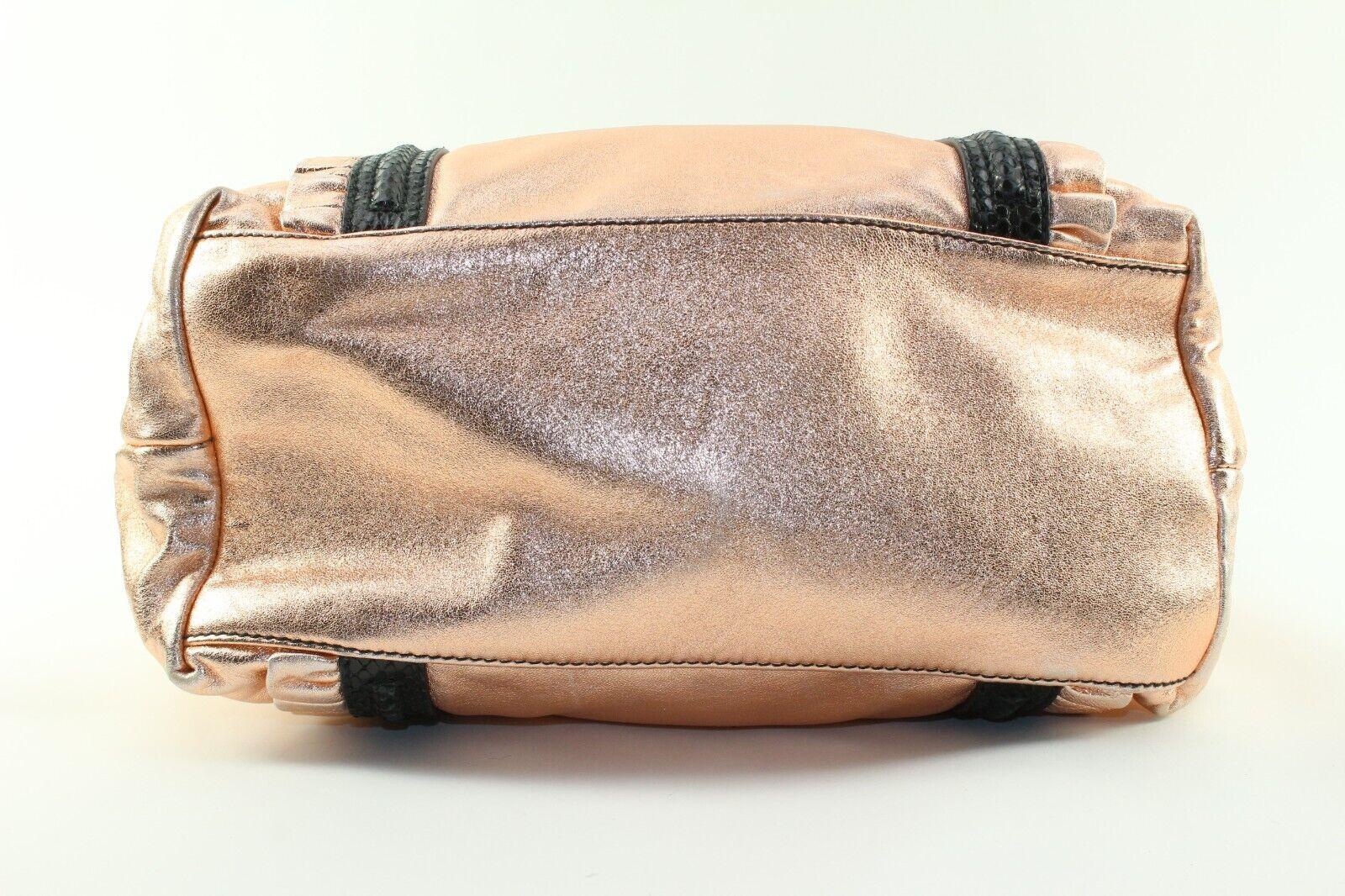 DOLCE & GABBANA Rose Gold Metallic Leather Shoulder Bag 4DG1226K For Sale 5