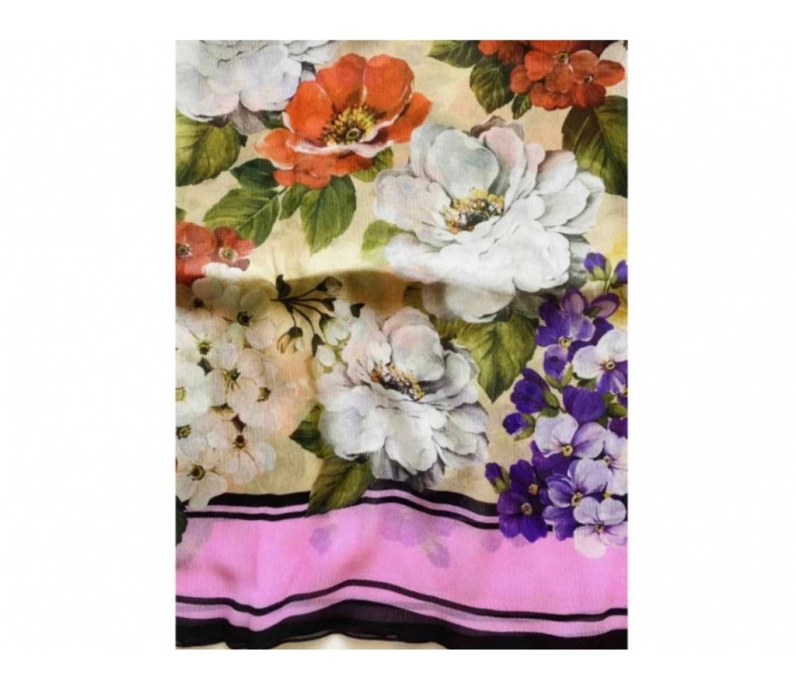 dolce and gabbana hydrangea scarf